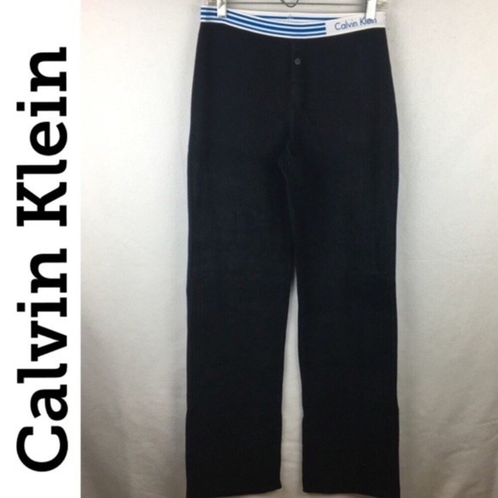 Calvin Klein CK Black Terry Cloth Athleisure Lounge Pants NEW M - Picture 7 of 10